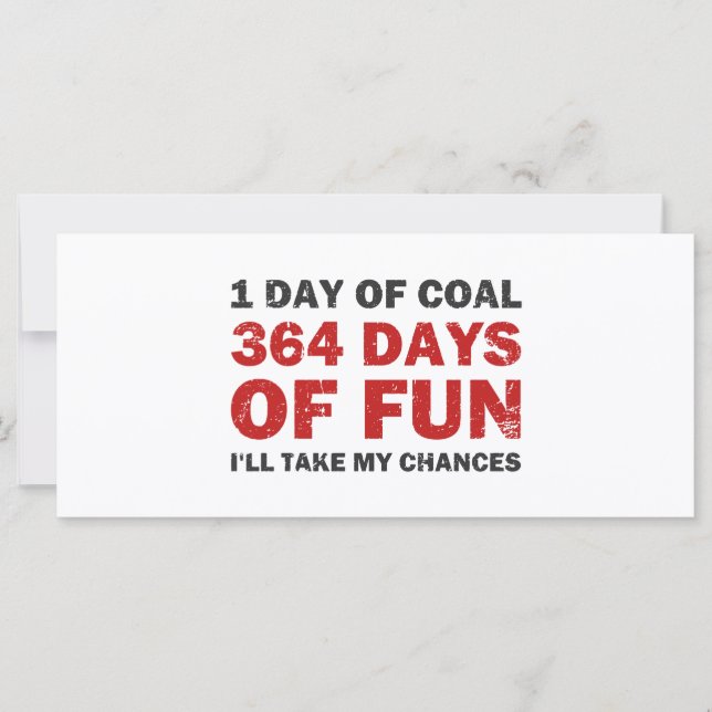 Carte Charbon de Noël VS 364 Jours de plaisir (Devant)