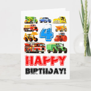 Carte Chariot de construction sur mesure pour enfants 4e