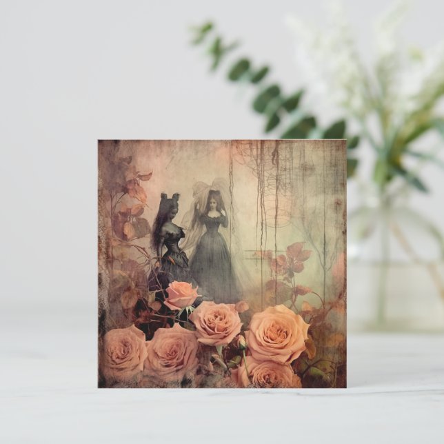 Carte Chariot Halloween vintage (10) (Debout devant)