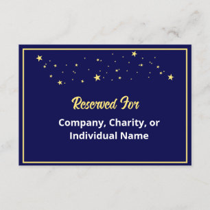 Carte Charity Gala Ball Elégant Bleu Personnalisé Réserv