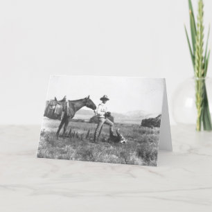 Carte Charles Belden avec cheval et crâne.