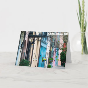 Carte Charleston Caroline du Sud Maisons Rainbow Row
