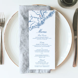 Carte Charleston SC Élégant Mariage bleu marine