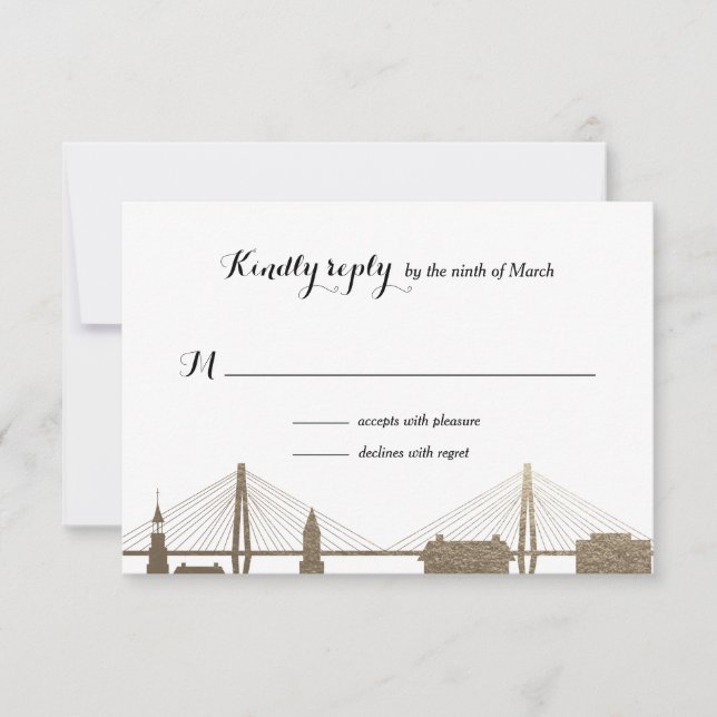 Carte Charleston South Carolina Faux Gold Rsvp Car (Devant)