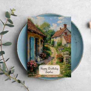 Carte Charmant chemin de cottage de village