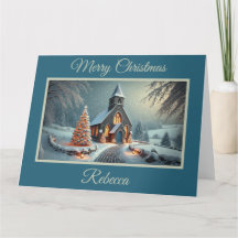 Charmante église en pierre ancienne à Noël