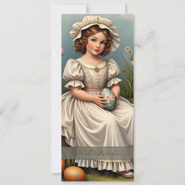 Carte Charme vintage de Pâques (Devant)