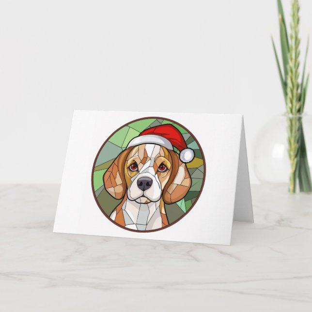 Carte Charming Canine Cheer : Noël à thème Beagle (Devant)