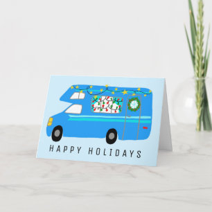 Carte Charming Christmas Camper Vintage RV Xmas