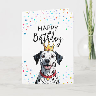 Carte Charming Dalmatie Chien Anniversaire