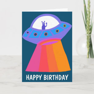 Carte Charming Martian HEUREUX ANNIVERSAIRE OVNI
