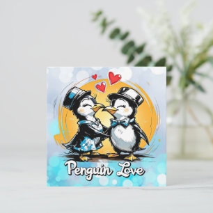 Carte Charming Penguin Couple