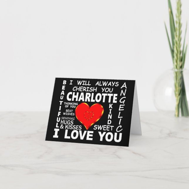 Carte Chartlotte Je T'Aime (Devant)