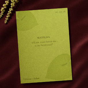 Carte Chartreuse Moderne Robe de Demoiselle d'Honneur su