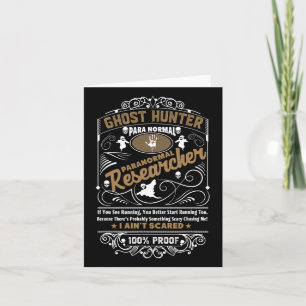 Carte Chasseur de fantômes Paranormal Vintage Whiskey St