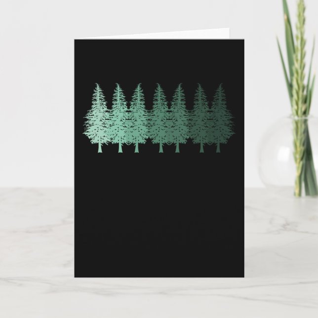 Carte Chasseur de RANDONNÉES de forêt RETRO Lumberjack R (Devant)