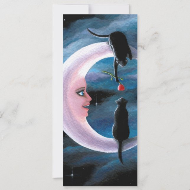 Carte Chat 581 chats noirs sur le Signet de lune (Devant)