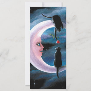Carte Chat 581 chats noirs sur le Signet de lune