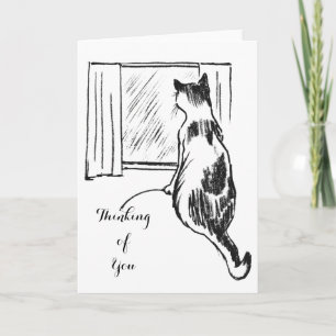Carte Chat à la fenêtre