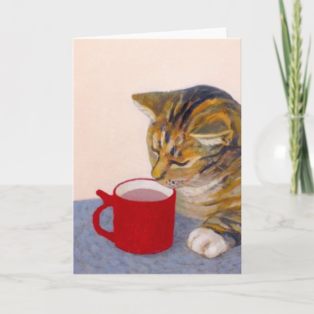 Carte Chat avec cacao (Devant)