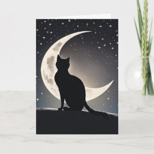 Carte Chat Avec Crescent Moon Penser De Vous