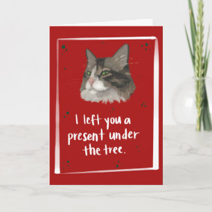 Carte Chat Barf Funny Noël