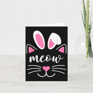 Carte Chat Bunny Cute Fun Chat Pour Filles Chat Pâques F
