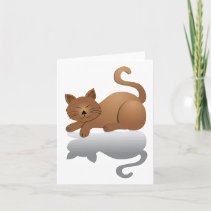 Carte Chat couché