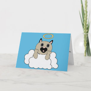 Carte Chat d'ange sur le nuage