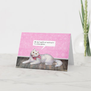 Carte Chat d'anniversaire heureux (option années de chie