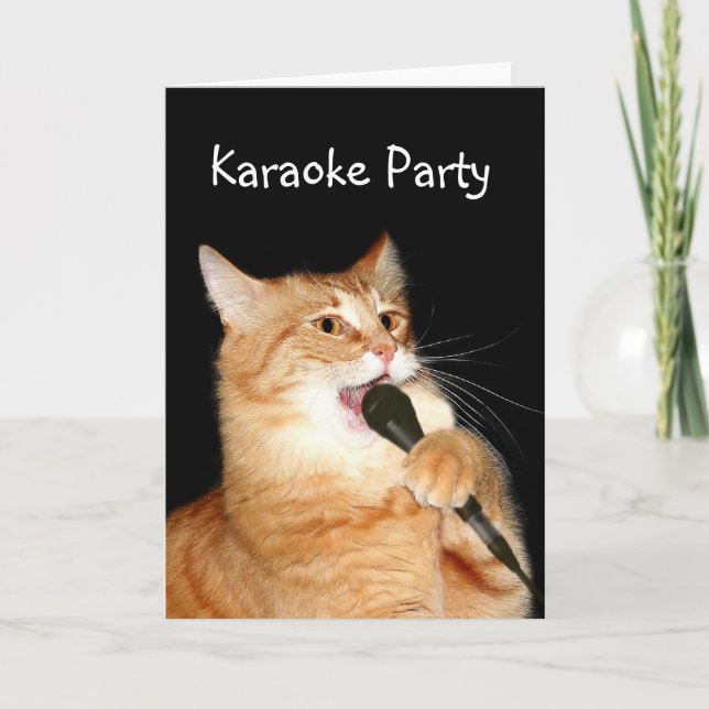Carte Chat de chant (Devant)