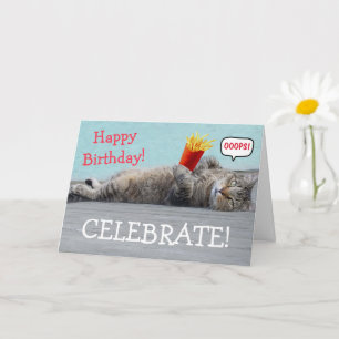 Carte Chat de culpabilité drôle d'anniversaire