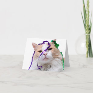 Carte Chat de fête drôle