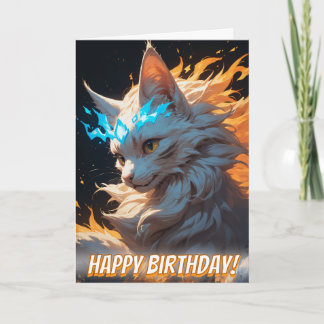Carte Chat de flamme mystique familier