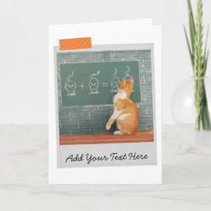 Carte Chat de Gingembre Chalboard amusant