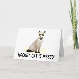 Carte Chat de hockey en colère
