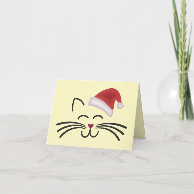 Carte Chat de Nikolaus Casquette Cat Santa Hat (Devant)