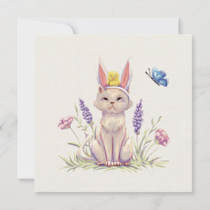 Carte Chat de Pâques