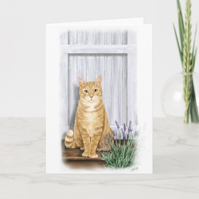 Carte Chat de porte de lavande (Devant)