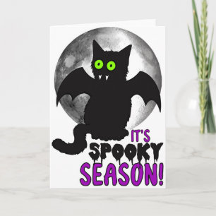 Carte Chat de saison éffrayante