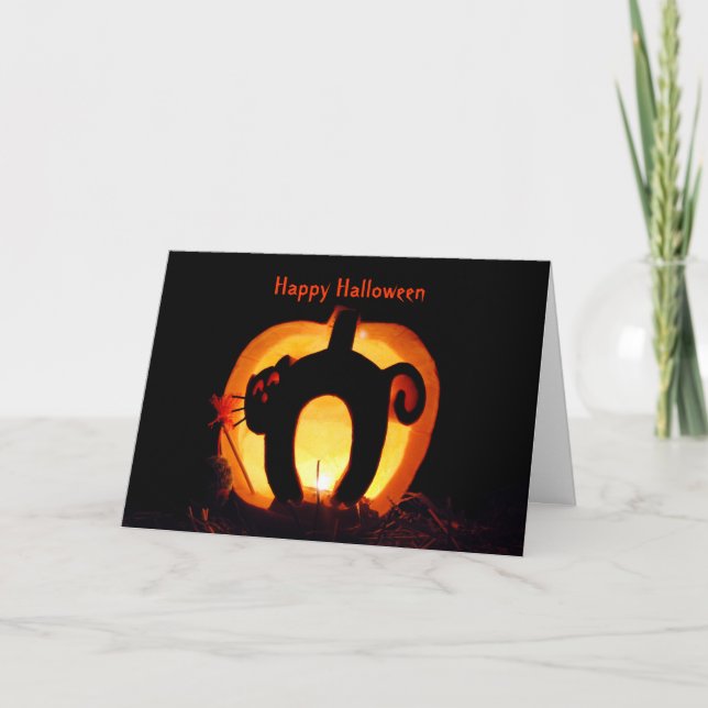 Carte Chat d'Halloween (Devant)