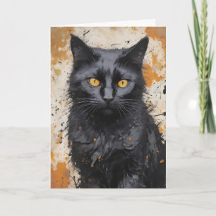 Carte Chat d'Halloween éffrayant
