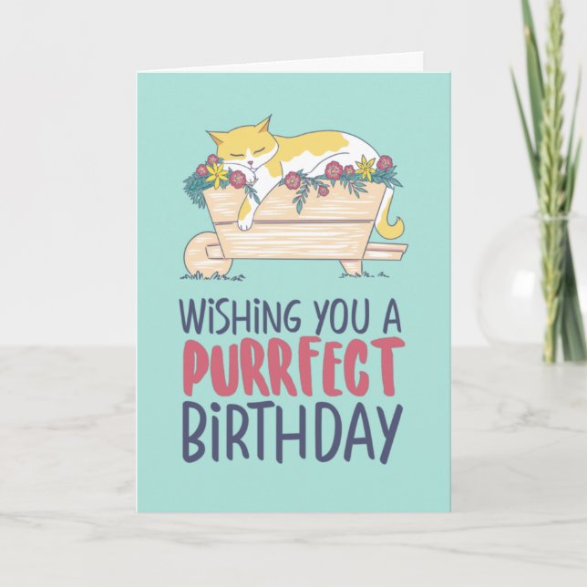Carte Chat Dormir Drôle Amoureux des chats Purrfect Anni (Devant)