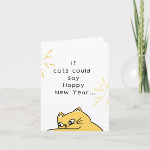 Carte Chat drôle Bonne année