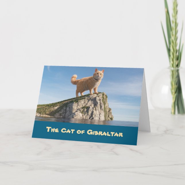 Carte Chat drôle de Gibraltar (Devant)