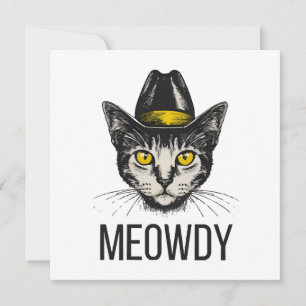 Carte Chat Drôle Meowdy