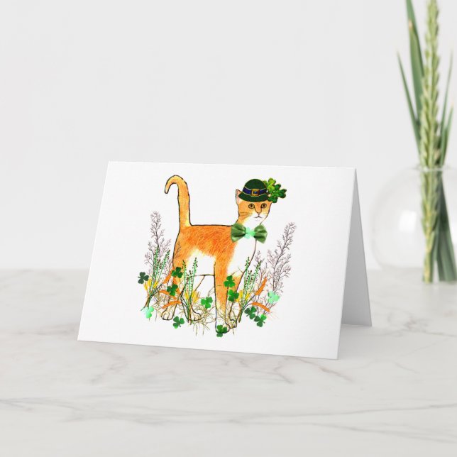 Carte Chat du jour de St Patrick (Devant)