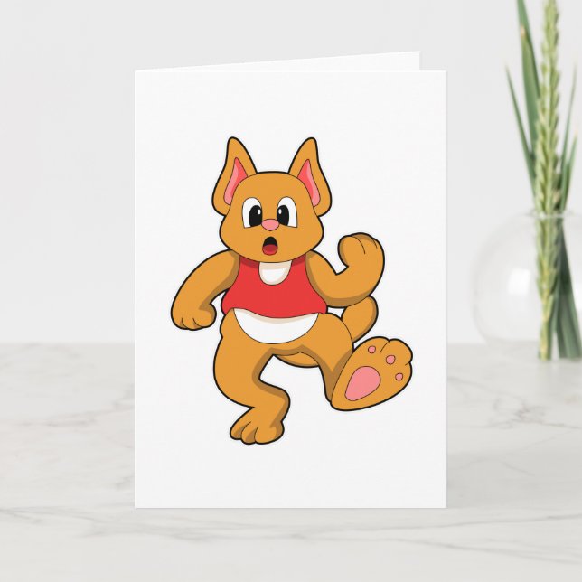 Carte Chat en course (Devant)