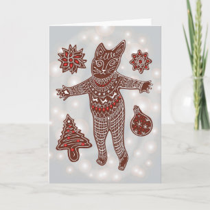 Carte Chat en pain d'épices & biscuits, 2025