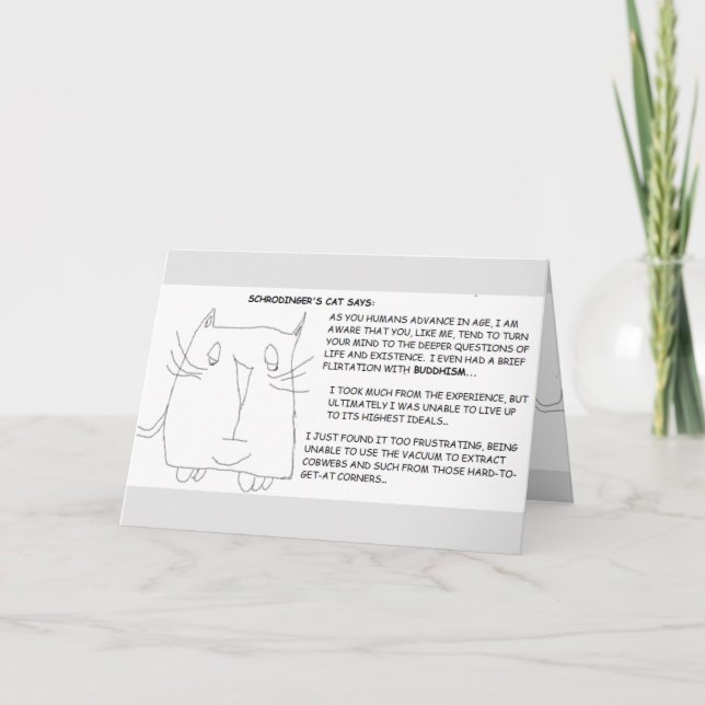 Carte Chat et religion de Schrodinger (Devant)